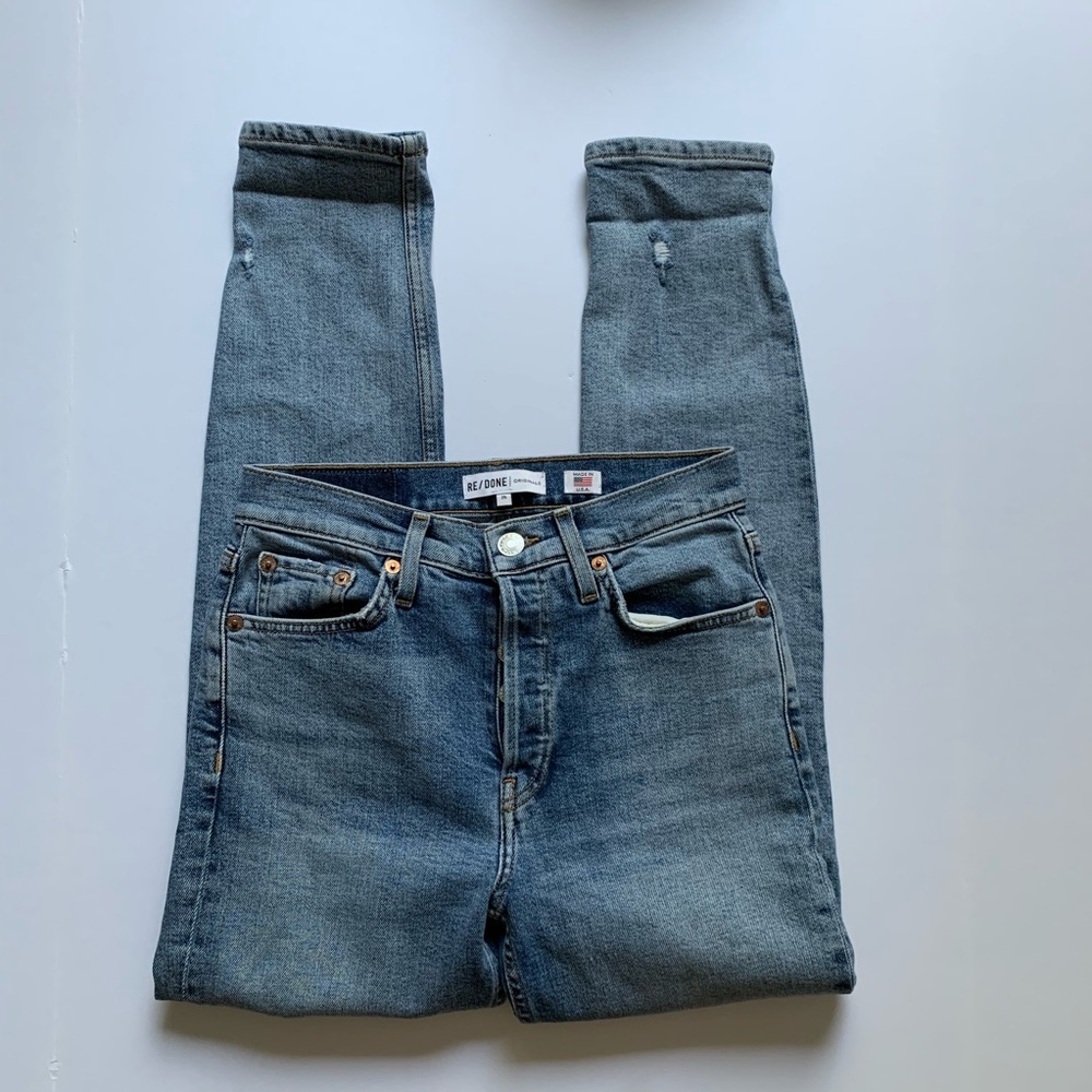 REdone High Rise Button Fly Jeans - Picture 3 of 10